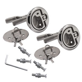 SHENGHUISS 2 Pack Boat Deck Cam Latch Hatch Locking Style Marine Stainless Steel 316 Floor Buckle Flush Pull Hatch Lift Handle Recessed Hatch with Fasteners