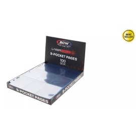 BCW Baseball Card Protector Pages 50 sheets 9 pocket Binder