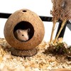 Hamster Hideout Wooden House Coconut Hut Hamster House Bed for