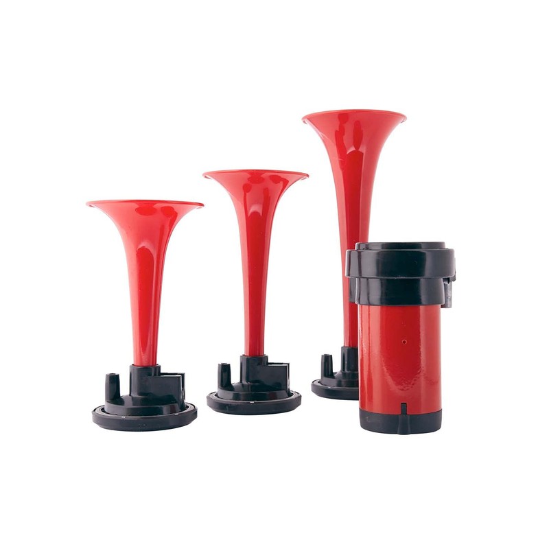 HELLA 003001671 Triple-Tone Air Horn Kit with 12V Air Compressor