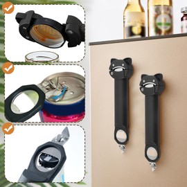 2pcs Multifunctional Magnetic Bottle Jar Opener, Retractable Can Lid Opener Griper Manual, Adjustable Lid Opener Remover for Jars and Bottles with Handle for Weak Arthritis Hands Elderly