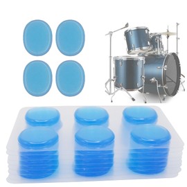 CashBeat 48Pcs Drum Dampeners, Blue Silicone Gel Pads, Soft Drum Silencers Mute for Snare Tom Drums Cymbals, Tone Control Damper Dampening Kit