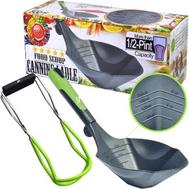 Supa Ant Canning Jar lifter and Canning Ladle Scoop Tools, Canning Supplies, ½-Pint Capacity 500F (Assembled in USA)