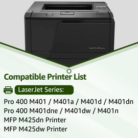 greencycle Compatible Toner Cartridge Replacement for HP 80A CF280A Work with Laser Jet Pro 400 M401 M401a M401d M401n M401dn M401dne MFP M425dn MFP M425dw Printer (Black, 4-Pack)