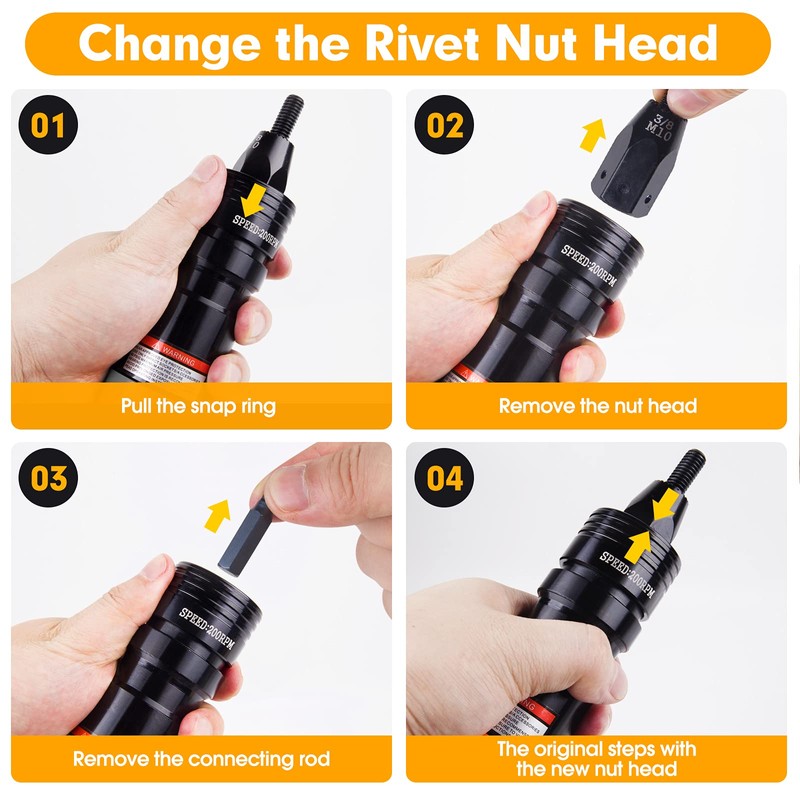 RZX Rivet nut Tool,Hand Rivet nut, Blind nut Riveter,nut setting4