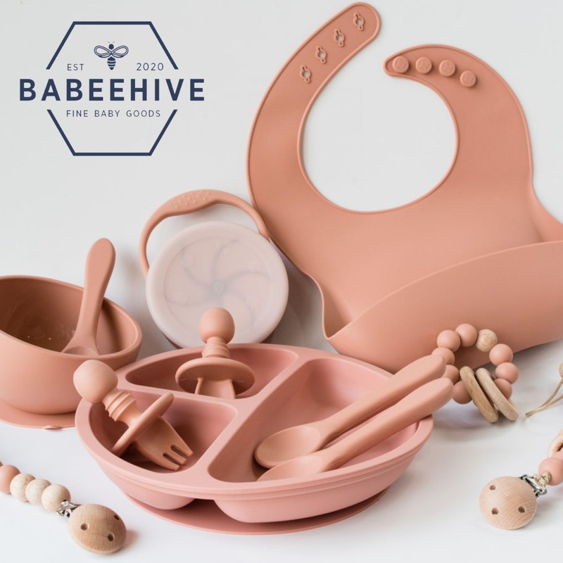 Silicone Baby Bib (Sage)