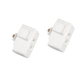 Pispoer Lighting Bar Hanging Ceiling Bodies White Set of 2 Wiring Duct Rail Plug Hanging Sealing No Construction Easy Installation Lighting Rail Outlet Square Hanging Ceiling Body