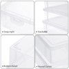 BTSKY 2 PCS Medium Size Clear Stackable Rectangular Storage Box