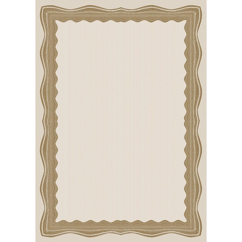 Computer Craft A4 Certificate Papers with Foil Seals, 90gsm, Bronze