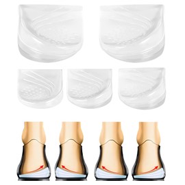 Irikdescia 1 Paar Fersenkeil Einlagen, Verstellbare Einlagen zur Supinations, Pronations Korrektur, orthopädische für gebogene Beine, Fußausrichtung, zur Verbesserung der Gehhaltung (Transparent)