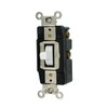 Leviton 20-Amp 120/277-Volt Toggle Single-Pole AC Quiet Switch, 1257-W, White