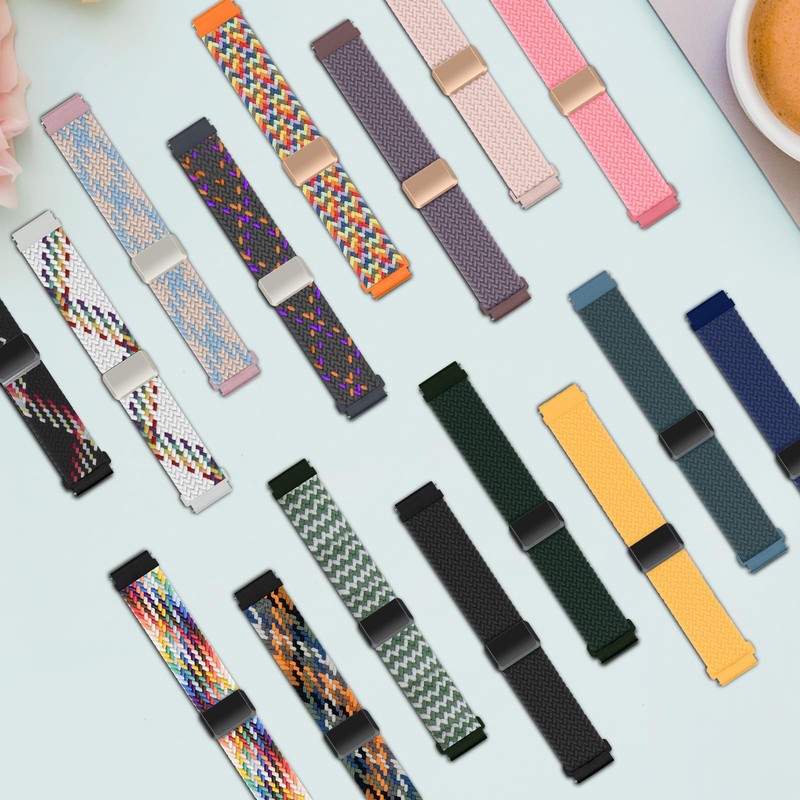 RanBluu 20 mm 22 mm Nylon Strap, Braided Replacement Strap,