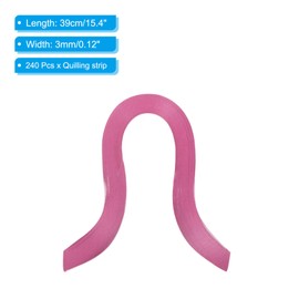 PATIKIL 240pcs Quilling Strips Paper, 3mm x 39cm Origami Paper Quilling Kits for Adults Beginner Art DIY Craft Christmas, Rose Red