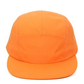 DongKing 5 Panels Classic Baseball Cap Camp Cap Taslon Short Brim Cap Quick Dry Hat Flat Bill Big Size Large Caps (US, Numeric, 7 1/4, Orange)