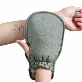 TRkin Akasumi Scuff Towel, Smudging Mittens, Exfoliating Body, Odor Prevention, For Men & Women, Secures Thumbs & Prevents Skins Without Slipping & Removing Skin Skin Gently Rub Poropolo (Olive Green)