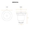 Whitehaus NRNW35A-SS 3-1/2-Inch Basket Strainer with Deep Removable Basket, Stainless