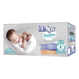 Bbtips Pañales Kit Bienvenido Al Mundo, 1 Paquete Rn 20s, 1 Paquete T1 40s, 1 Paquete T2 40s, Paquete De 100 Count