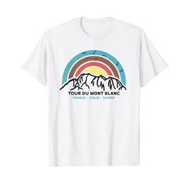 Tour du Mont Blanc Finisher Chamonix France Hiking Souvenir T-Shirt, White