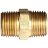 Anderson Metals 56122-08 Brass Pipe Fitting, Hex Nipple, 1/2" x