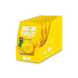BEAR Fruit Pineapple - Sharing Pack - Gently Baked Fruit - Healthy - Vegan - 6 x 100g