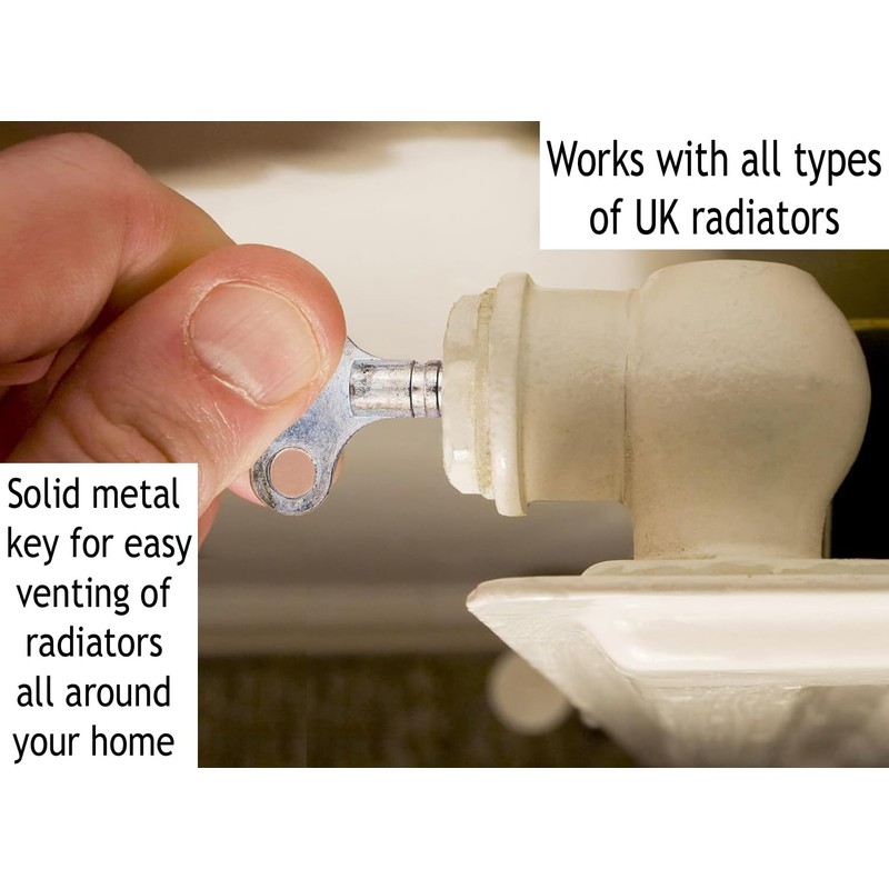 CyberSunrise Radiator Bleed Key - Radiator Valve Clock Key for