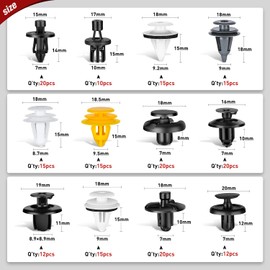 Nilight 189PCS Bumper Retainer Clips with Fastener Remover Car Plastic Rivets Fasteners Push Retainer Kit -Door Trim Panel Clips for Toyota Lexus,2 Years Warranty