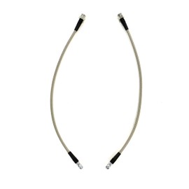 The Stop Shop Universal Braided Stainless Brake Hoses, 16" Long with 7/16" Banjo and 3/8"-24 Female End, Made in USA