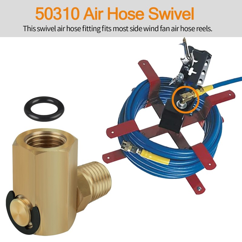 50310 Air Hose Swivel Connector Fits Most Side Winder Air