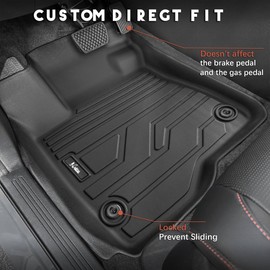 Floor Mats Cargo Liner Fit for 2023 2024 2025 Honda CRV (Include Hybrid), TPE All Weather Floor Liners with Cargo Mat (Upper Position), Front & 2nd Row & Trunk Mat for CRV (EX, LX, EX-L)