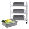 Cand 8 Liter Grey Plastic Bus Tubs, Small Commercial Bus