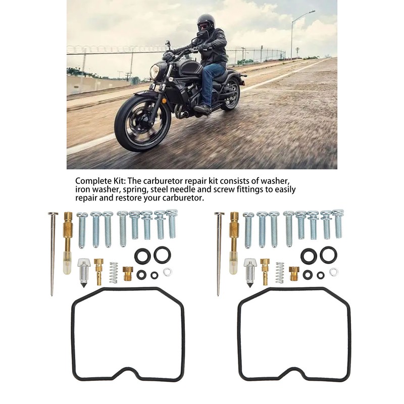 Motorcycle Carburetor Repair Gaskets Spring Kit Replacement for Vulcan 500