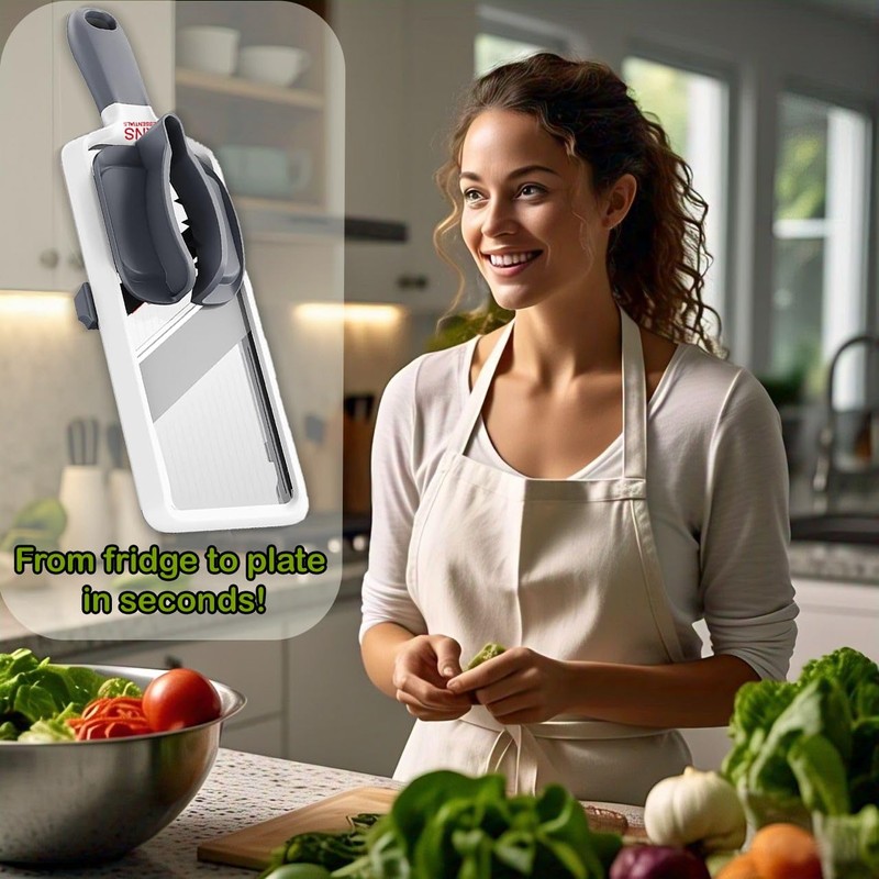KNS Essentials Mandoline Slicer for Kitchen – Adjustable Stainless Steel