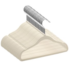 GoodtoU Kids Velvet Hangers Baby Hangers for Closet 20 Pack Non Slip Childrens Infant Hangers Beige