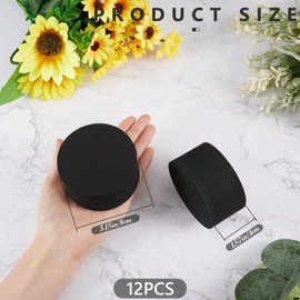 Frienda 12 Pcs Reusable Round Floral Foam Blocks 1.57" x 3.15" Dry Floral Foam for Artificial Flower Foam for Flower Arrangements Water Resistant Flower Foam for DIY Crafts, Waterproof Neoprene