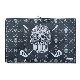 Magnetic Golf Towel, Ultra-Absorbent, Durable & Convenient, Caddie:_Indie Skull Golf Towel