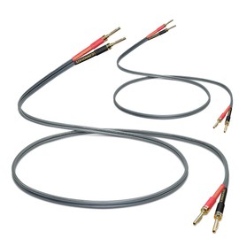 WOWLED Bi-Wired OFC Speaker Cable with Pin Banana Plugs, 2 Pack 12AWG 4m / 13FT HiFi Cold Welding Oxygen Free Copper Speaker Wire Cable with Plated Banana Plugs for Audio Home Theater Audiophile