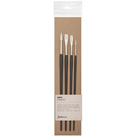 Jacksons : Akoya 4 Brush Set : 2 & 6 Round, 6 Bright, 4 Filbert