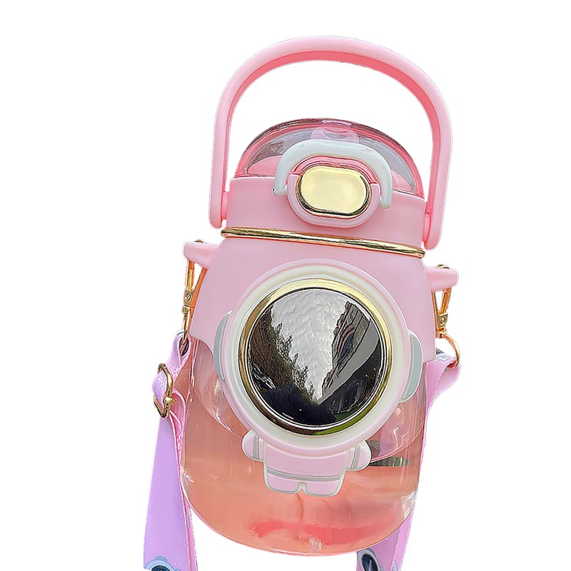 Kids Straw Water Bottle Creative Cute Large Capacity Girls Portable