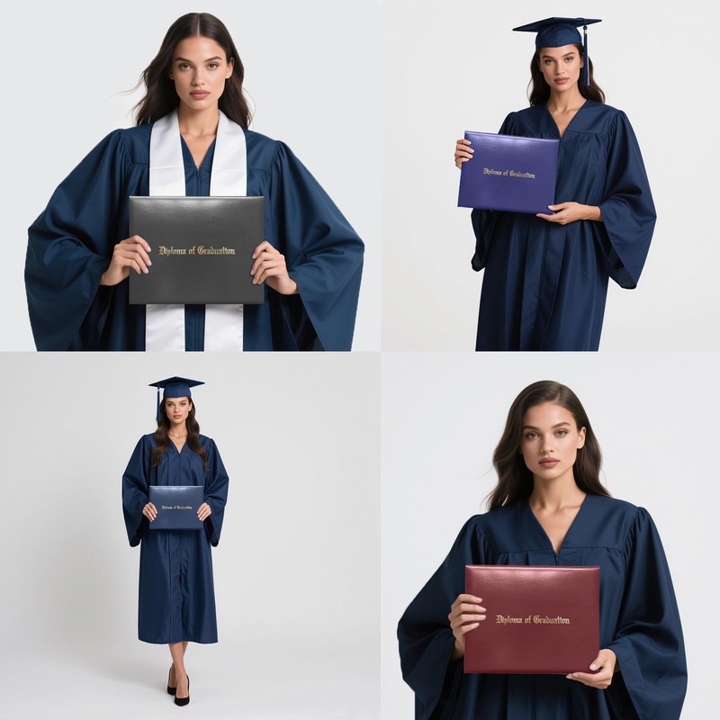 Happy Secret Imprinted Diploma Holder for 8.5"x11" Certificate - Graduation