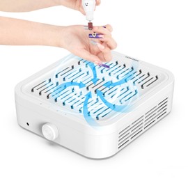 LIONVISON Nail Dust Collector for Acrylic: 120W Professional Nails Dust Collector With Reusable HEPA Filter For Home Salon Use - Portable 3 Speed Vacuum DIY Manicure For Nail Art Beginners (Age 25-45)