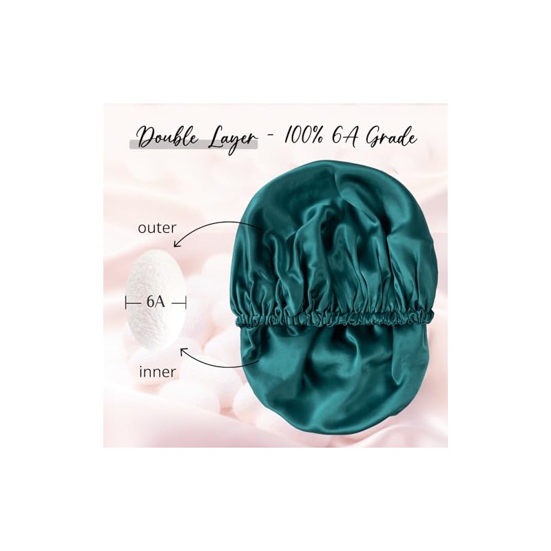Gorro Seda 100 Morera Coletero Regalo Mujer Dormir Ducha Cuidado