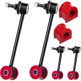 Suspension Dudes 6PC Front/Rear Sway Bar Links + Front Bushings for 2007-2018 Jeep Wrangler 4WD