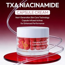 VP TXA Niacinamide Capsule Cream, Brightening & Hydrating Face Moisturizer, Lightweight Capsules for Smooth, Radiant-Looking Skin, Daily Korean Skincare Cream, 50g