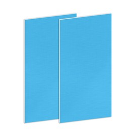 LAVMHAB 6063 Aluminum Sheet, 300mm x 150mm Rectangle Aluminum Plate 1mm Thick Flat Metal Plates with Protective Film (2Pcs)