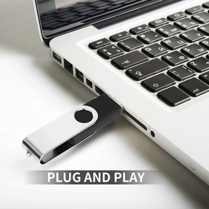 AreTop USB Sticks 16 GB Pack of 10 Rotate Metal