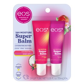 eos Super Bálsamo Hidratante 24H - Leite de Coco e Mel Ma, Máscara Labial, Tratamento Diurno ou Noturno, Feito para Pele Sensível, 10,4 ml, Pacote... 