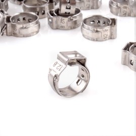 MAS 1/2 inch Cinch Clamp Rings for PEX Tubing Pipes, Stainless Steal Pack of 50