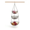 RSVP International Hanging Storage Collection 3-Tier Baskets, Bronze Woven Wire