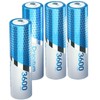 3600mWh Rechargeable Lithium AA Batteries, 4 Pack High Capacity 1.5V
