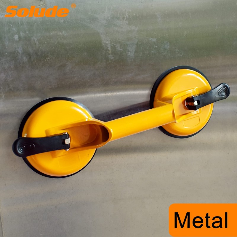 SOLUDE 2 Pack Glass Suction Cup,Aluminium Heavy Duty Vacuum Lifter